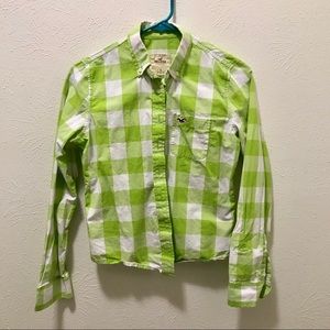 Light green-white Plaid Flannel